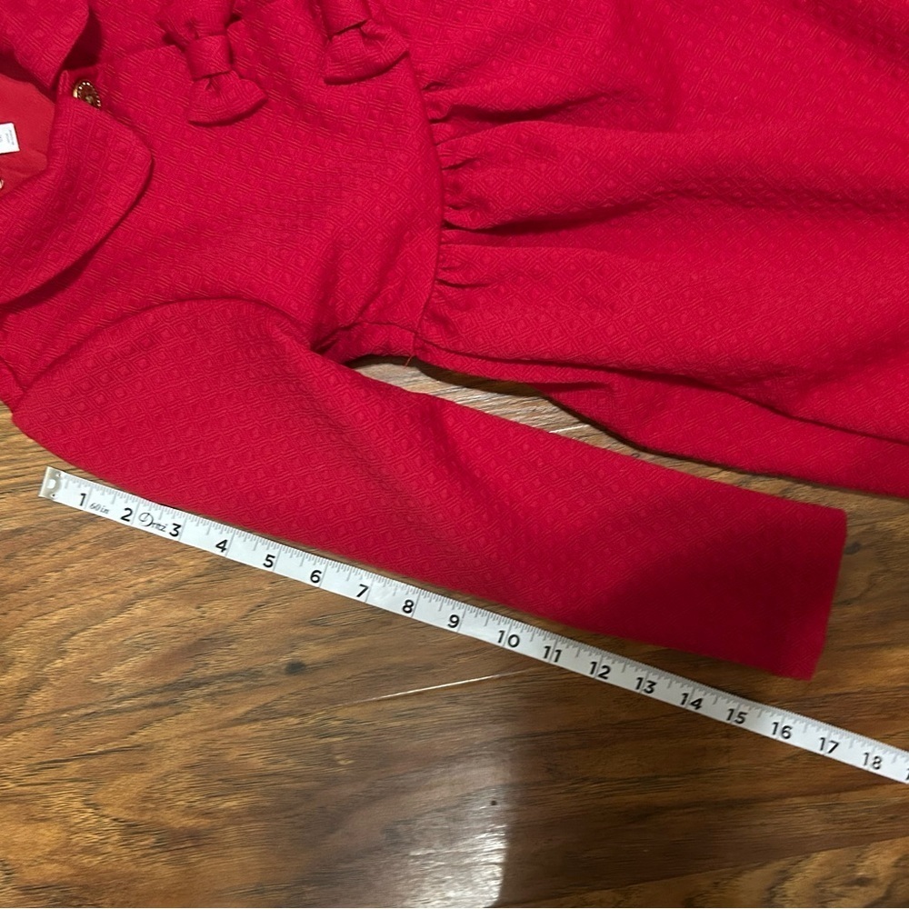 Purple Rose Girl’s Red Pea Coat - Picture 7 of 12